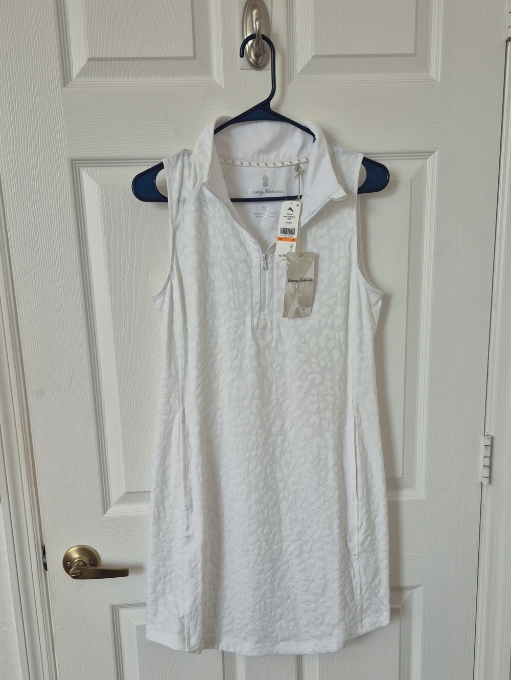 NWT Tommy Bahama White Sleeveless Polo Dress